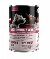 Kompletné mokré krmivo pre psov všetkých plemien, hovädzie mäso a zelenina, 400g
