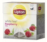 Lipton WHITE čaj s malinami, 20 pyramíd