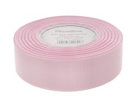Grogrénová stuha na ozdobu, ozdobná čelenka 25mm 22mb, bledoružová