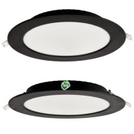 LED stropné svietidlo, zápustné, zápustné, 18W, 1980lm, 4000K, čierne