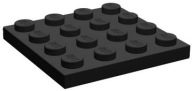 LEGO PLATE 4X4 ČIERNY Č. 3031 PRE 2 KS