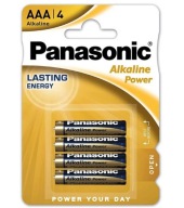 Alkalické batérie Panasonic AAA LR3 (R3) 4 ks batérie LR03 malé prsty