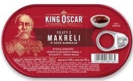 MAKERELOVÉ FILETKY V BBQ OMÁČKE 160G KING OSCAR
