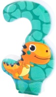 SVIEČKA ČÍSLO 3 TRI DEKORÁCIA NA TORTU DINOSAUR