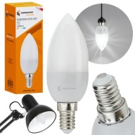 LED žiarovka E14 závit 8W 4000K 500lm neblikajúca sviečka