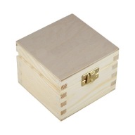 Drevená BOX KONTAJNER 10x10cm DECOUPAGE LOCK