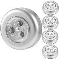 SAMOLEPIACA PODSKRIŇOVÁ LAMPA S BATÉRIAMI, 4 ks.