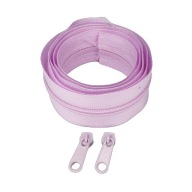 5mm špirálový zips, fialový vres LILA, 1m + jazdce