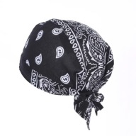 BANDANA VIAZANÝ BAVLNENÝ ŠÁL BANDAM HEADSCRAFT ČIERNA