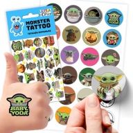 MEGA SET NÁLEPOK + TETOVANIE BABY YODA GROGU