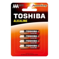 4x alkalické batérie TOSHIBA FINGERS LR03 AAA