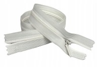 Pevný skrytý zips sivobiely 22 cm