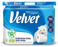 Zamatový toaletný papier GENTLE WHITE Soft White 3 vrstvy - 12 roliek
