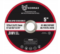 Kotúč na nerez inox 125x1,2x22,23mm Kormax