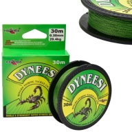 Pletená šnúra Dyneesi na náväzec 0,30 mm ZELENÁ 30 m