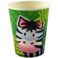 ZEBRA PAPIEROVÉ POHÁRKY 8CM, 6KS
