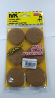 MK prémiové hnedé plstené podložky, okrúhle, 45 mm