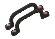 SLNKO - IHRISKO RÚČKY 240 mm - 2 ks SO SKRUTKAMI ČIERNA LPK