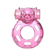 Prsteň BAILE Vibračný erekčný krúžok - Naťahovací krúžok VIBRATOR & CONDOM