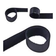 Páska na suchý zips 30mm, obojstranná, čierna, nízky kábel