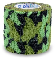 SAMOLEPIACA KOHÉZNA BANDÁŽ, ELASTICKÁ, zelená CAMO, 5 cm | BAND