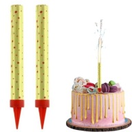 2ks TORTA FONTÁNA RACA SVIEČKA ZLATÁ SVIEČKA NA TORTU NARODENINOVÁ SVADBA 12cm