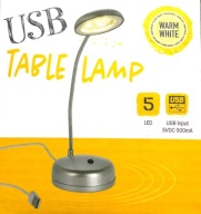 Stolná lampa, nočná lampa, stolná lampa USB 5 x LED