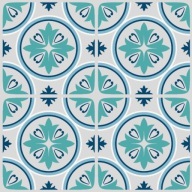 Samolepiaca fólia na nábytok z dyhy 45 x 50 cm Marocké dlaždice Cassia Teal