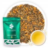GENMAICHA ZELENÝ LISTOVÝ ČAJ S PEČENOU RYŽOU TEAVERSO 100G