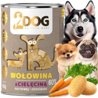 Mokré krmivo pre psov HOVÄDZIE + TEĽACIE 400g MONOPROTEIN HYPOALLERGENIC