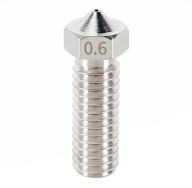 Tryska Nerezová oceľ Nerezová sopka 0,6 mm 1,75 mm M6 E3D V6 RepRap
