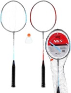 SET oceľových rakiet 2 kusy na BADMINTON, SOLID + SHUTTER