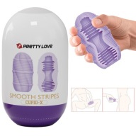 Obojstranný vajíčkový masturbátor Smooth Stripes
