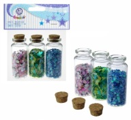 Konfety 3x10g sklenené fľaše Frosty Day