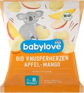 Babylove Bio kukuričné ​​lupienky s mangovými srdiečkami