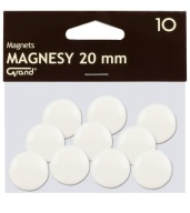 Kancelársky magnet na tabule 20mm GRAND biely 10ks