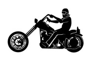 Nálepka na auto s tetovaním motora chopper