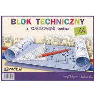 TECHNICKÝ BLOK, VEKTOR A4, FARBA, 8 LIST