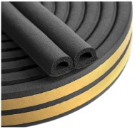 TESNENIE na okná a dvere, samolepiace 12mmx10mm D profil tesnenia 1 METER