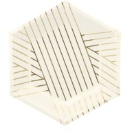 BIELE ZLATÉ PAPIEROVÉ TANIERE 19CM, 6KS