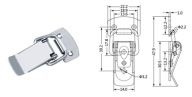 Nábytkový náprsný zámok XLJ007 nikel 48x22mm