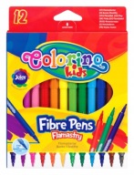 Okrúhle školské fixky, 12 farieb COLORINO