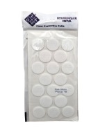 Plstené podložky na okrúhle stoličky, biele, okrúhle, 3 cm - 18 ks.