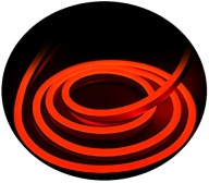NEON Mono 12V LED pásik na metre 5/12mm ČERVENÝ