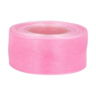 PASTELOVÁ RUŽOVÁ ŠIFÓNOVÁ STUHA polyesterová STUHA 40mm ORGANZA 3043
