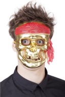 Strašidelná maska ​​strašidelnej kostry na Halloween