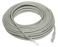 Patchcord RJ45/15-GREY UTP cat.5e sivý 15m