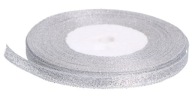 Stuha trblietavá 6mm x 22m strieborná