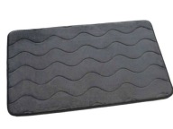 Kúpeľňový koberček Sumba Runner Graphite Dark Grey Waves 45x75 cm