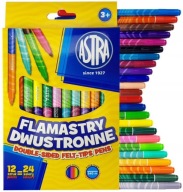 Obojstranné popisovače, 12 kusov = 24 farieb ASTRA
